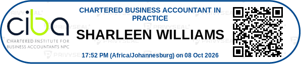 CIBA PrivySeal for Sharleen Williams, Chartered Business Accountant in Practice
